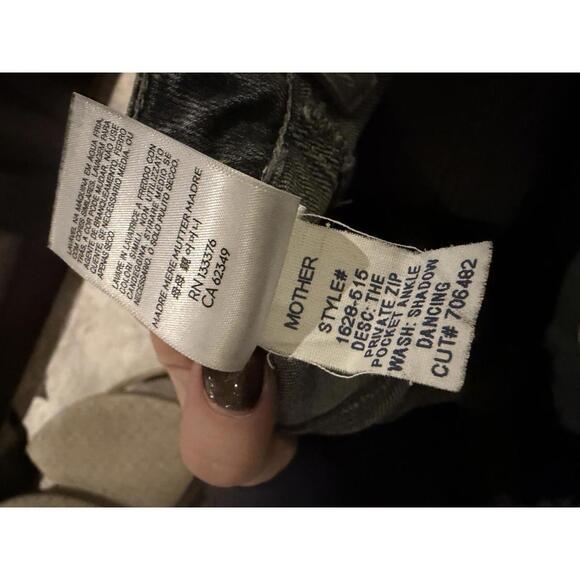 Mother Superior High-Waisted Cargo Jeans The Private Zip Pocket Ankle sz 25 - Picture 5 of 7